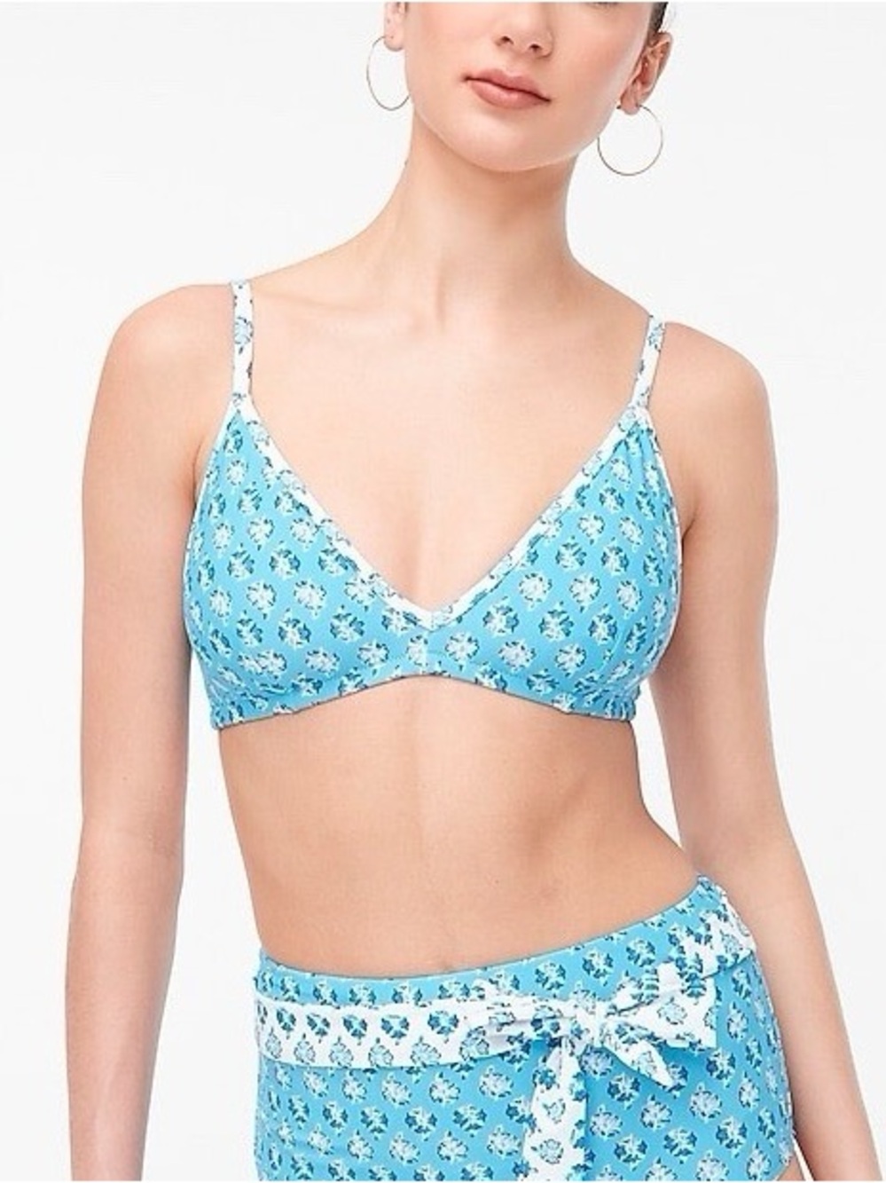 J. Crew French bikini top with contrast trim